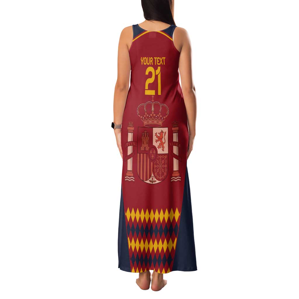 Custom Spain Football Tank Maxi Dress Come on La Roja - Wonder Print Shop