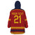 Custom Spain Football Wearable Blanket Hoodie Come on La Roja - Wonder Print Shop