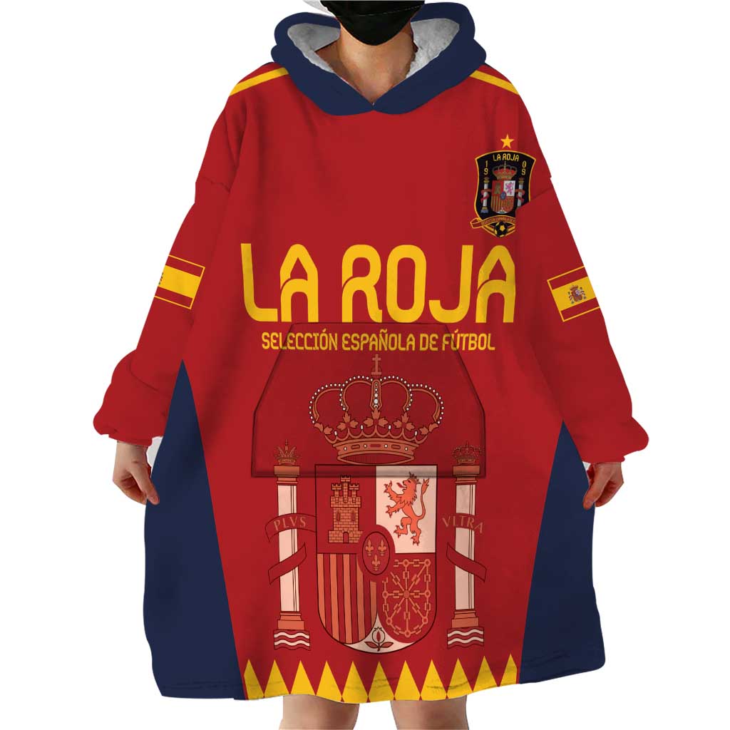 Custom Spain Football Wearable Blanket Hoodie Come on La Roja - Wonder Print Shop