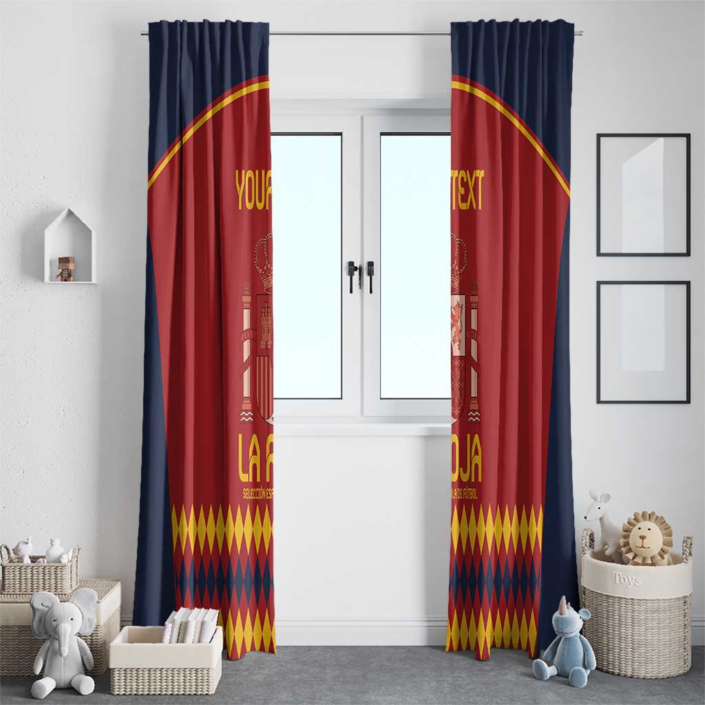 Custom Spain Football Window Curtain Come on La Roja - Wonder Print Shop