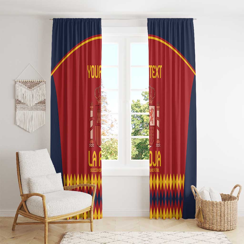 Custom Spain Football Window Curtain Come on La Roja - Wonder Print Shop