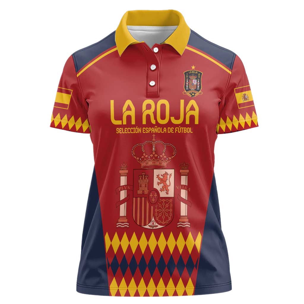 Custom Spain Football Women Polo Shirt Come on La Roja - Wonder Print Shop