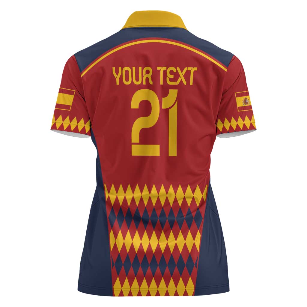 Custom Spain Football Women Polo Shirt Come on La Roja - Wonder Print Shop