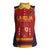 Custom Spain Football Women Sleeveless Polo Shirt Come on La Roja - Wonder Print Shop