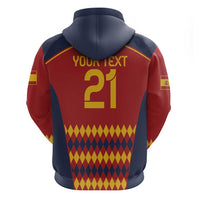 Custom Spain Football Zip Hoodie Come on La Roja - Wonder Print Shop