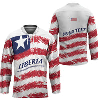 Personalized Liberia Lone Star Flag Hockey Jersey