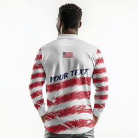 Personalized Liberia Lone Star Flag Long Sleeve Polo Shirt