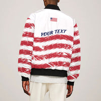 Personalized Liberia Lone Star Flag Sleeve Zip Bomber Jacket