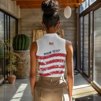 Personalized Liberia Lone Star Flag Women Sleeveless Polo Shirt