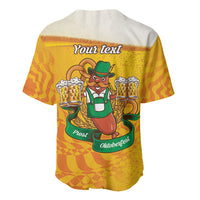 Oktoberfest Bratwurst Hotdog Personalized Baseball Jersey Bavarian Pattern Foam Beer Style