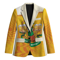 Oktoberfest Bratwurst Hotdog Personalized Blazer Bavarian Pattern Foam Beer Style