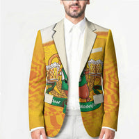 Oktoberfest Bratwurst Hotdog Personalized Blazer Bavarian Pattern Foam Beer Style