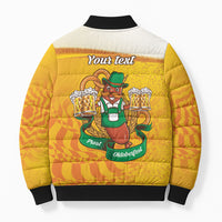 Oktoberfest Bratwurst Hotdog Personalized Bomber Puffer Jacket Bavarian Pattern Foam Beer Style