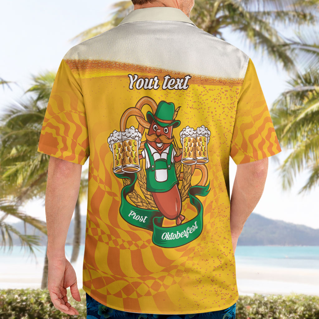 Oktoberfest Bratwurst Hotdog Personalized Hawaiian Shirt Bavarian Pattern Foam Beer Style