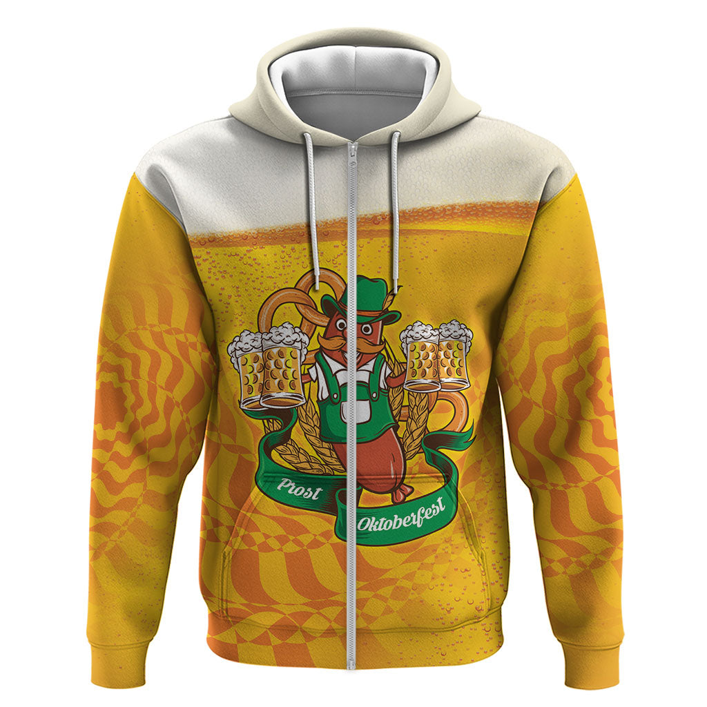 Oktoberfest Bratwurst Hotdog Personalized Hoodie Bavarian Pattern Foam Beer Style