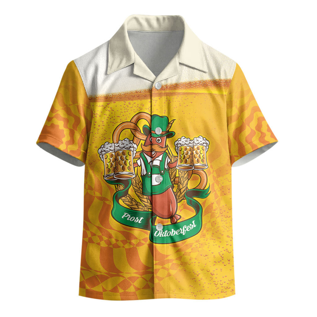 Oktoberfest Bratwurst Hotdog Personalized Kid Hawaiian Shirt Bavarian Pattern Foam Beer Style