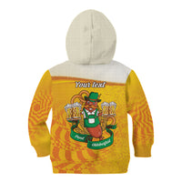 Oktoberfest Bratwurst Hotdog Personalized Kid Hoodie Bavarian Pattern Foam Beer Style
