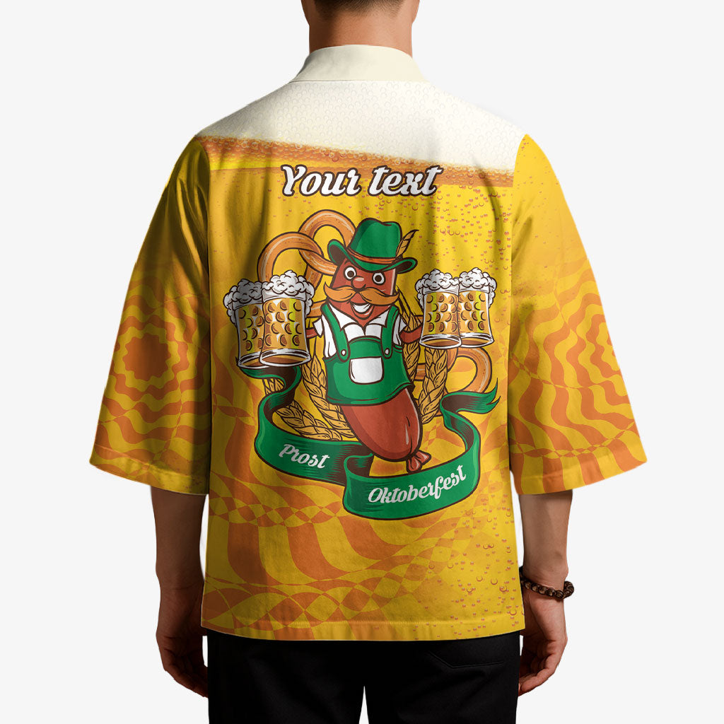 Oktoberfest Bratwurst Hotdog Personalized Kimono Bavarian Pattern Foam Beer Style
