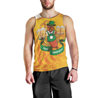 Oktoberfest Bratwurst Hotdog Personalized Men Tank Top Bavarian Pattern Foam Beer Style