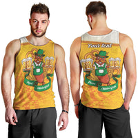 Oktoberfest Bratwurst Hotdog Personalized Men Tank Top Bavarian Pattern Foam Beer Style