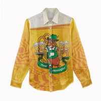Oktoberfest Bratwurst Hotdog Personalized Women Casual Shirt Bavarian Pattern Foam Beer Style