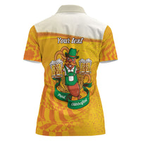 Oktoberfest Bratwurst Hotdog Personalized Women Polo Shirt Bavarian Pattern Foam Beer Style