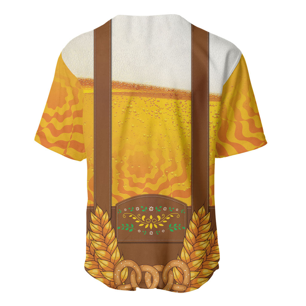 Oktoberfest Lederhosen Pretzel Baseball Jersey Bavarian Pattern Foam Beer Style
