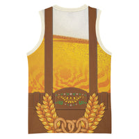 Oktoberfest Lederhosen Pretzel Basketball Jersey Bavarian Pattern Foam Beer Style