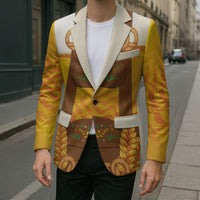 Oktoberfest Lederhosen Pretzel Blazer Bavarian Pattern Foam Beer Style