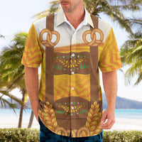 Oktoberfest Lederhosen Pretzel Hawaiian Shirt Bavarian Pattern Foam Beer Style