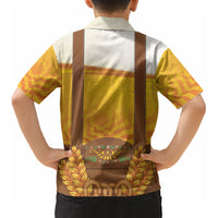 Oktoberfest Lederhosen Pretzel Kid Hawaiian Shirt Bavarian Pattern Foam Beer Style