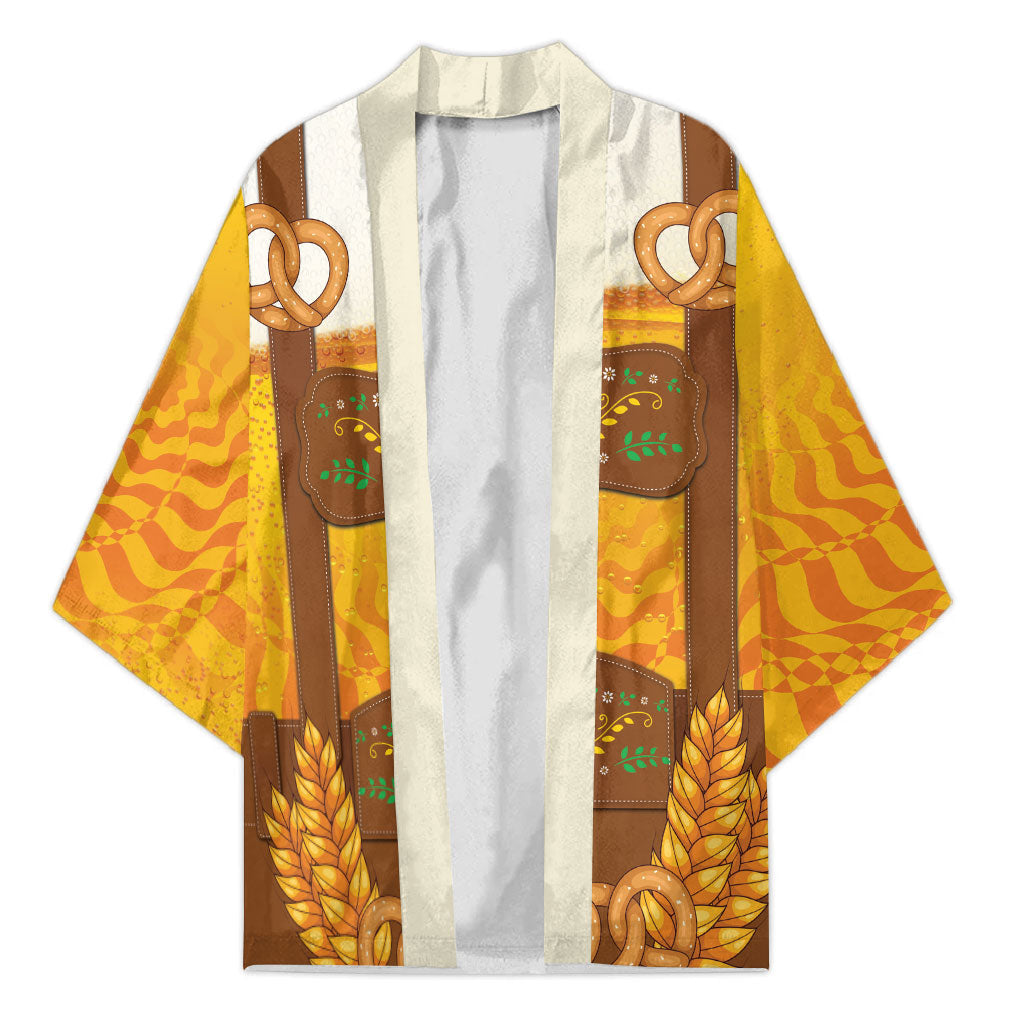 Oktoberfest Lederhosen Pretzel Kimono Bavarian Pattern Foam Beer Style