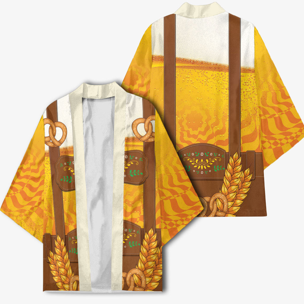 Oktoberfest Lederhosen Pretzel Kimono Bavarian Pattern Foam Beer Style
