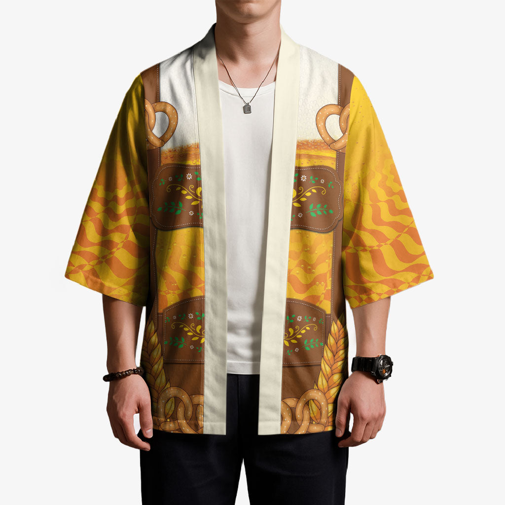 Oktoberfest Lederhosen Pretzel Kimono Bavarian Pattern Foam Beer Style