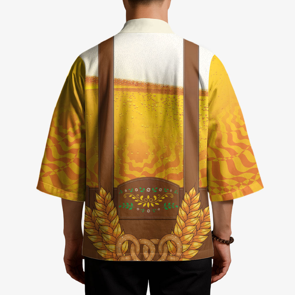 Oktoberfest Lederhosen Pretzel Kimono Bavarian Pattern Foam Beer Style