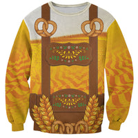 Oktoberfest Lederhosen Pretzel Sweatshirt Bavarian Pattern Foam Beer Style