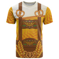 Oktoberfest Lederhosen Pretzel T Shirt Bavarian Pattern Foam Beer Style