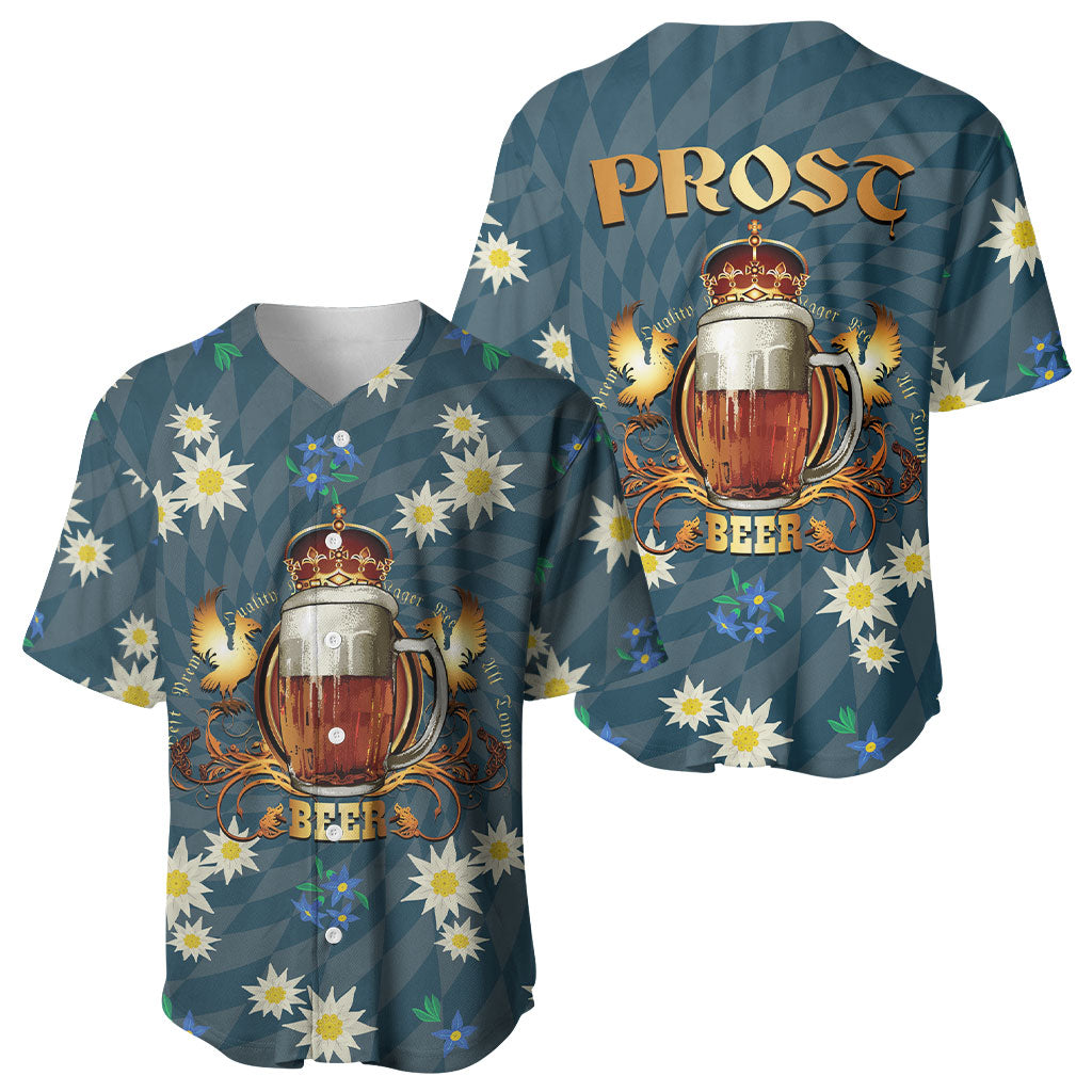 Oktoberfest Eagle Beer Prost Baseball Jersey Bavarian Polygon Pattern
