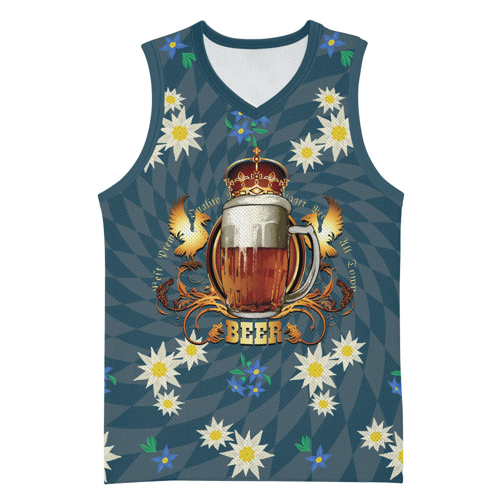 Oktoberfest Eagle Beer Prost Basketball Jersey Bavarian Polygon Pattern