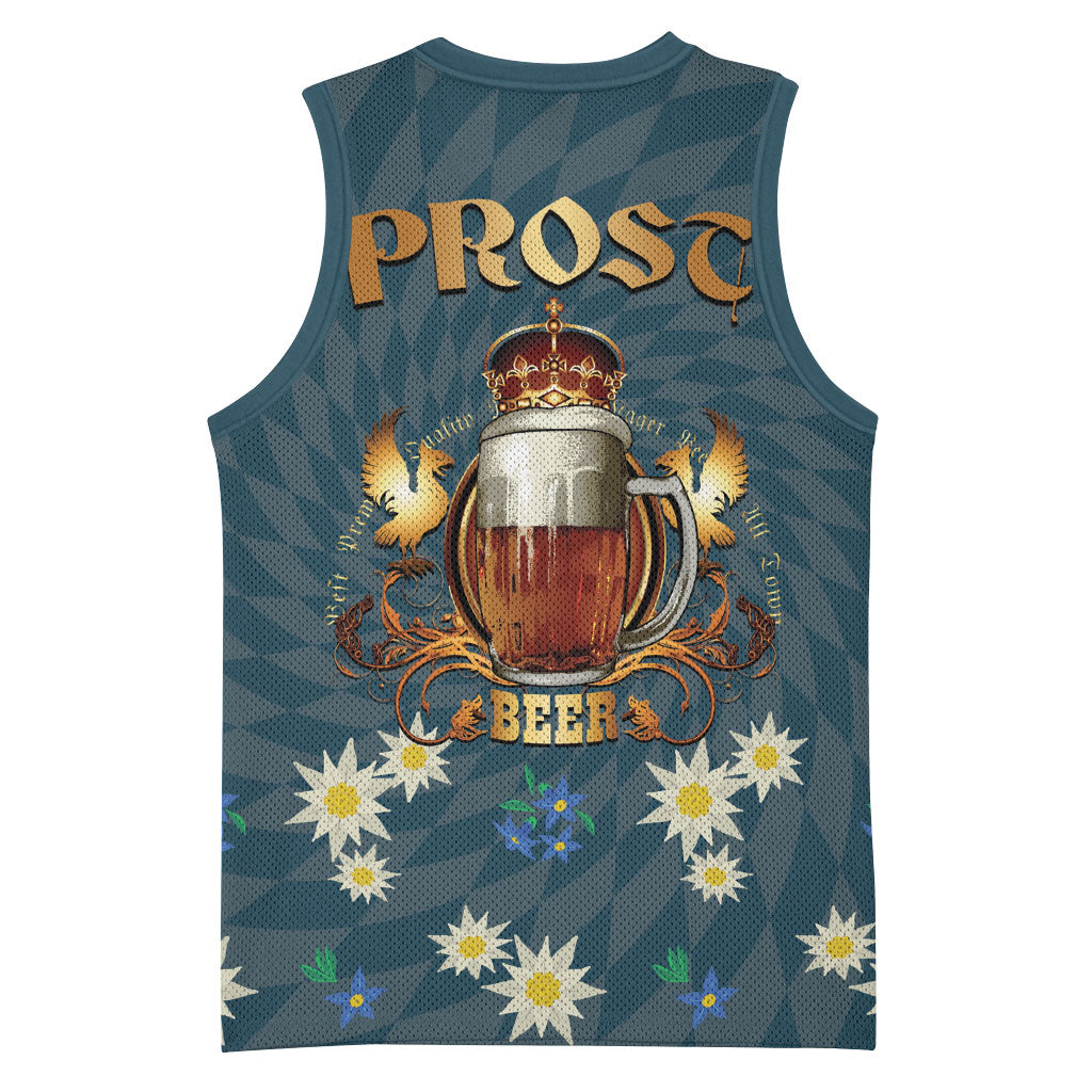 Oktoberfest Eagle Beer Prost Basketball Jersey Bavarian Polygon Pattern