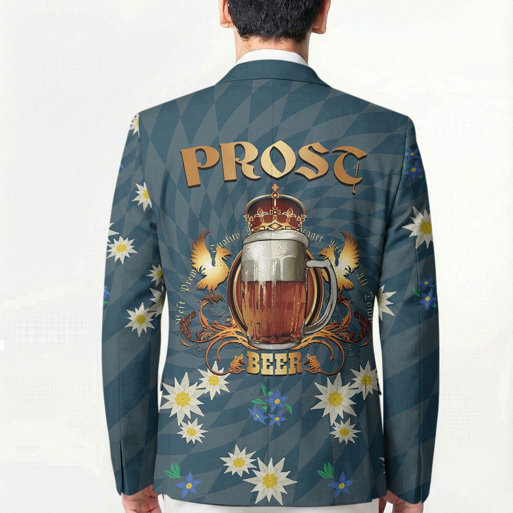 Oktoberfest Eagle Beer Prost Blazer Bavarian Polygon Pattern