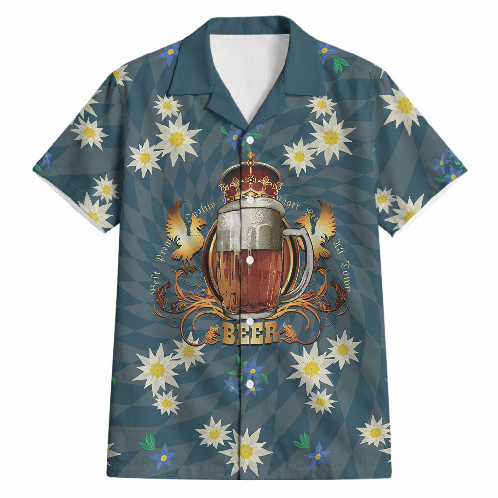 Oktoberfest Eagle Beer Prost Hawaiian Shirt Bavarian Polygon Pattern