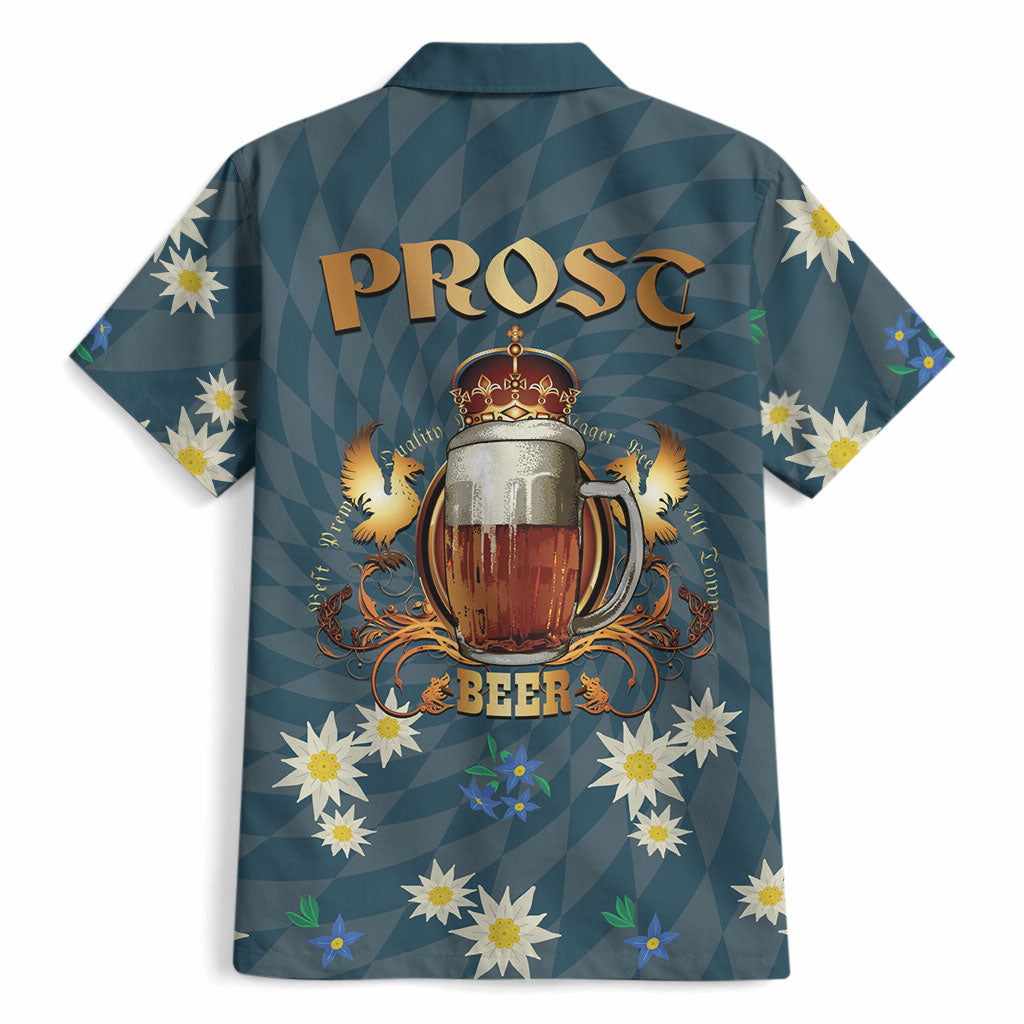 Oktoberfest Eagle Beer Prost Hawaiian Shirt Bavarian Polygon Pattern