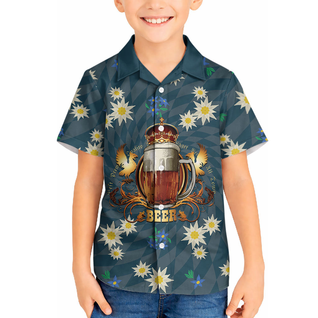 Oktoberfest Eagle Beer Prost Hawaiian Shirt Bavarian Polygon Pattern
