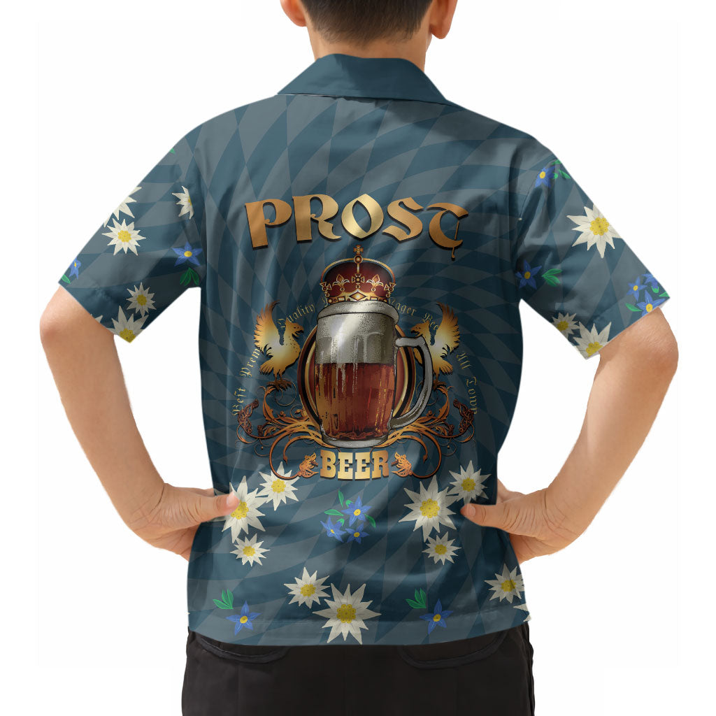 Oktoberfest Eagle Beer Prost Hawaiian Shirt Bavarian Polygon Pattern