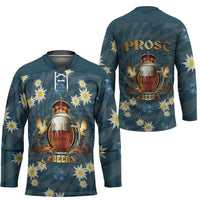 Oktoberfest Eagle Beer Prost Hockey Jersey Bavarian Polygon Pattern