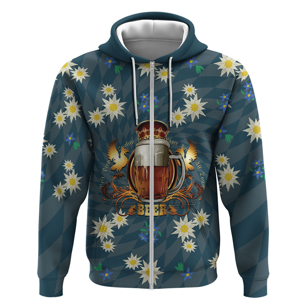 Oktoberfest Eagle Beer Prost Hoodie Bavarian Polygon Pattern