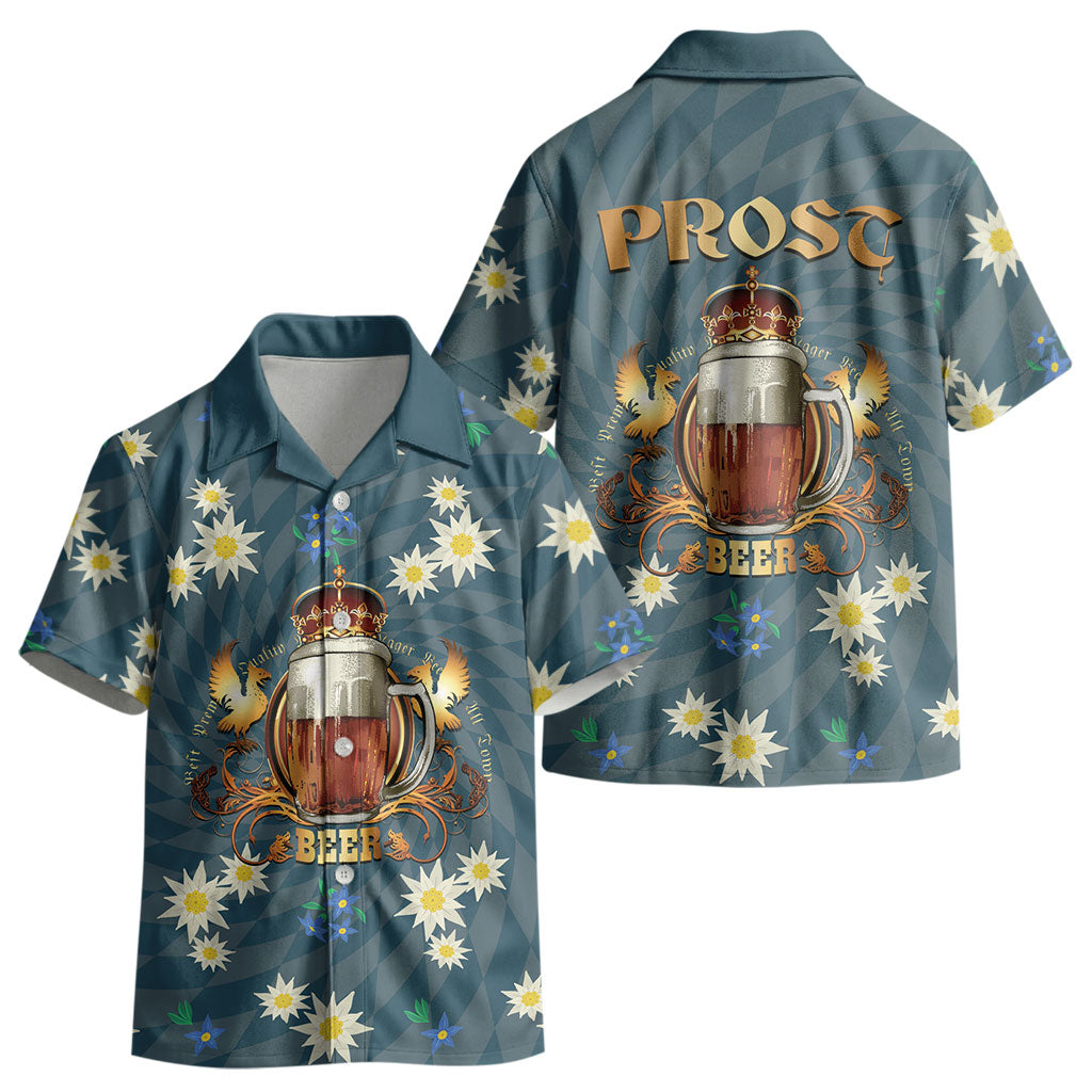 Oktoberfest Eagle Beer Prost Kid Hawaiian Shirt Bavarian Polygon Pattern