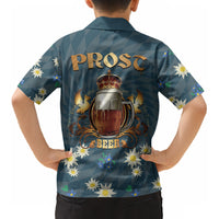 Oktoberfest Eagle Beer Prost Kid Hawaiian Shirt Bavarian Polygon Pattern