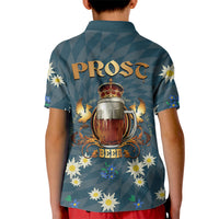 Oktoberfest Eagle Beer Prost Kid Polo Shirt Bavarian Polygon Pattern